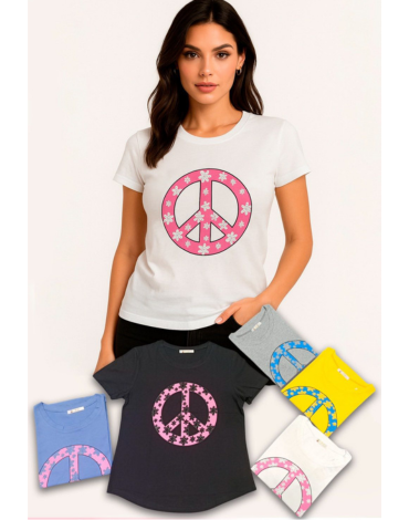 Polera de Dama con Tachas Colores Surtidos x 12 Unds.Talla: S / M  - L /XL