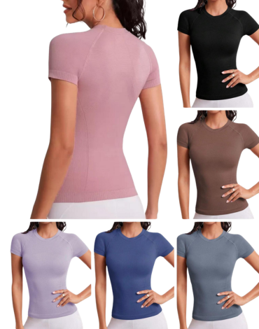 Polera de Mujer Deportiva Colores Surtidos x 6 Unds Talla: S / M - M / L