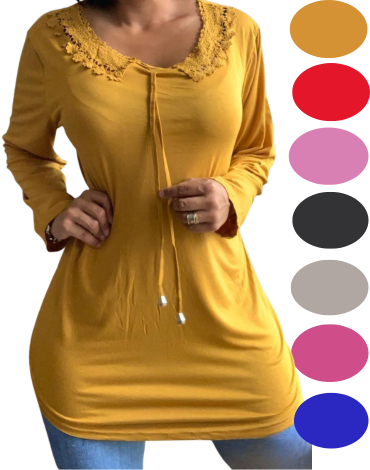Polera de Mujer Algodón Colores Surtidos x 12 Unds.Talla: Estándar (XL / XXL)
