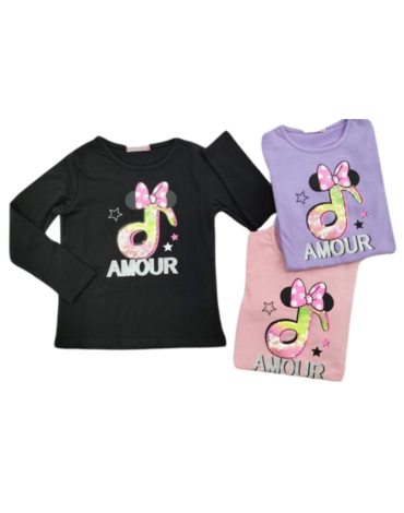 Polera Niña Manga Larga x 15 Unds. Tallas:  6 - 8 - 10 - 12 - 14