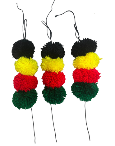 Pompones de Trenza  x 10 Unds.