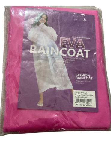 Poncho Impermeable Adulto Colores Surtidos x 5 Unds. Talla: Única