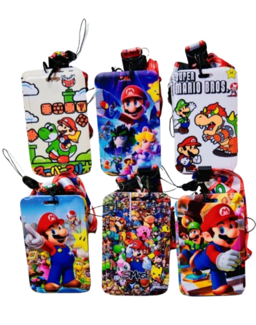 Porta Credencial Mario Bross Modelos Surtidos x 12 Unds.