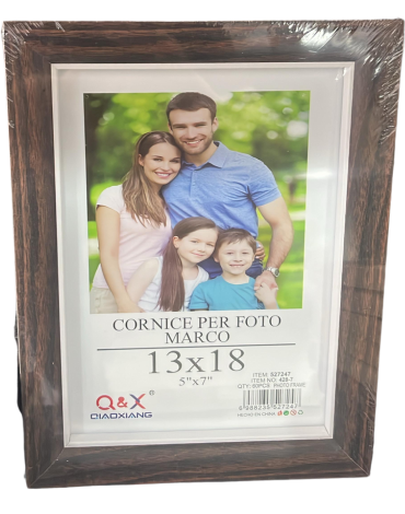 Porta Retrato Similar Madera con Vidrio  x 12  Unds Medida: 13 x 18 ( 5"  x 7 " )cm aprox