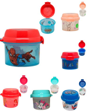 Porta Snack para Niño (a) x 6 Unds.Capacidad: 280 ML