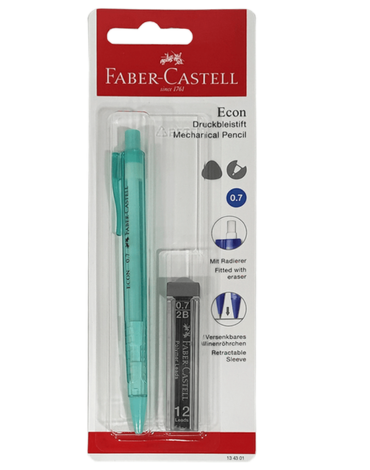6 Set Portaminas 0,7 Mm + Minas Faber Castellx 12 Unds.