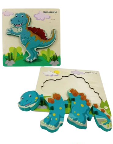Puzzle de Madera Dinosaurio x 6 Unds.