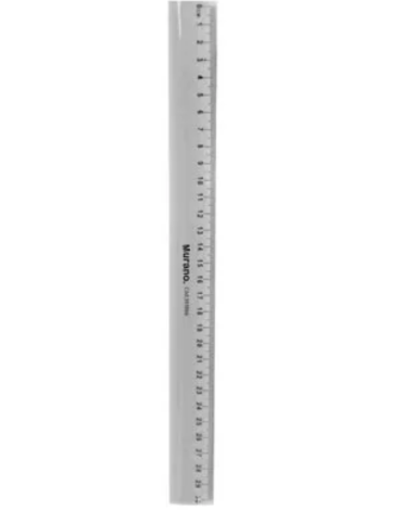 Regla Acrílica Plástica Biselada 30 Cm Murano x 12 Unds.