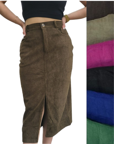 Falda Larga Cotelle con Polar Colores Surtidos x 6 Unds. Talla : Estandar