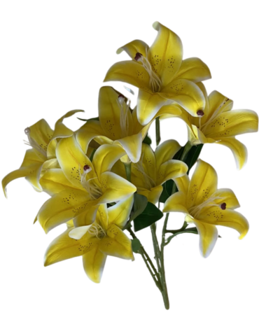 4 Ramos de Flores Artificial Color Único.Medida: 50 cm aprox.(1 Ramo Trae: 8 Flores)