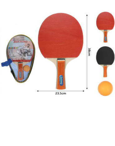 6 Set de Raquetas Ping Pong.Medida: 38 x 23.5 cm aprox.