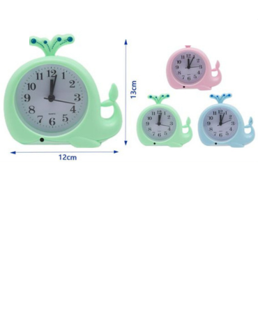 Reloj Despertador Infantil Colores Surtidos x 4 Unds.Medida: 13 x 12 cm aprox.