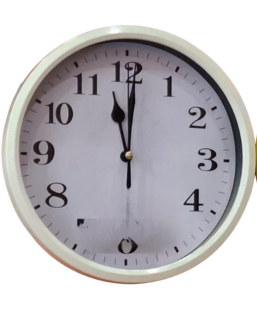 Reloj Mural Color Único x 6 Unds. Medidas: 25 cm Aprox.