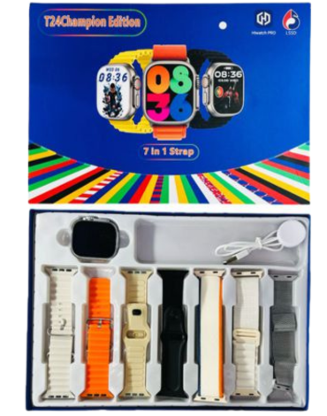 Reloj Smartwatch Inteligente T24 con 7 Correas x 4 Und.