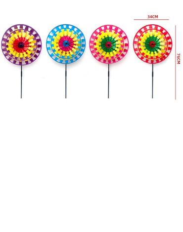 Remolino de Viento Colores Surtidos x 12 Unds. Medida: 34 x 76 cm aprox.