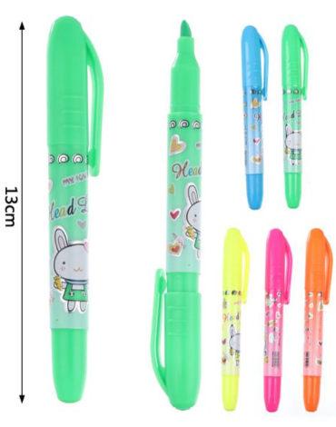12 Set de  Resaltadores Colores Surtidos.(1 Set Trae: 5 PCS) Medida: 13 cm aprox.