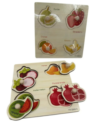 Rompecabezas Ensamble De Frutas Y Verduras x 12 Unds