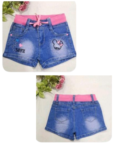 Short Jeans de Niña x 10 Unds . Tallas: 1 a 5 años aprox.