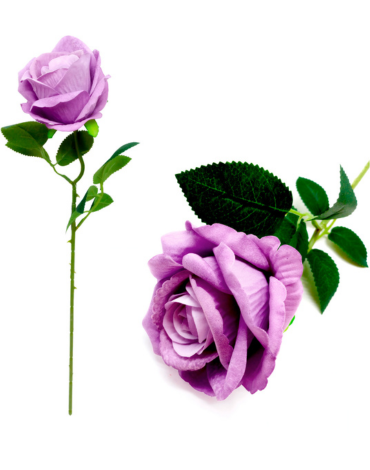 Rosa Artificial Color Lila x 6 Unds. Medida: 50 cm aprox.