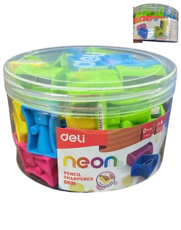 Sacapuntas Plásticos Colores Surtidos x 48 Unds.