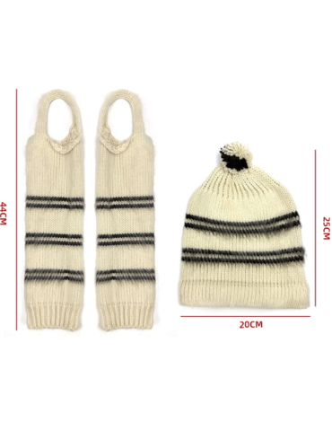 12 Set Chilote Cachemira Juvenil (Gorro y Polainas)