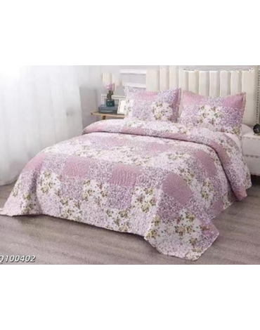 2 Juego de Sabanas con CubreCama  de 1 Plaza 1/2 ( 1 Set Trae: 5  PCS)