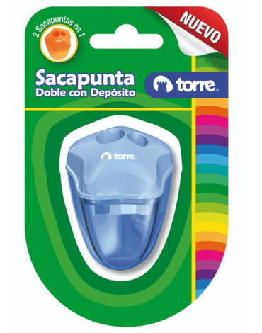 Saca Punta Plástico con Deposito 2 Orificios Torre  x 6 Unds.