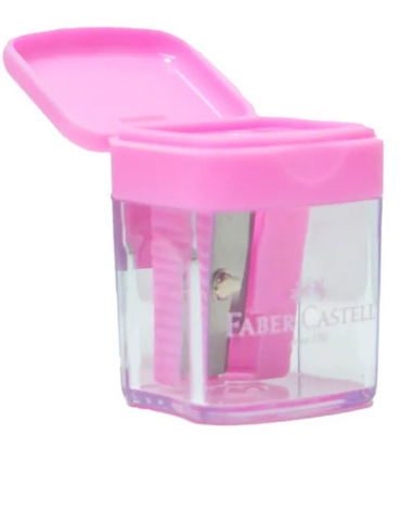 Sacapuntas Mini Box Colores Pastel Con Deposito Faber Castell x 6 Unds.
