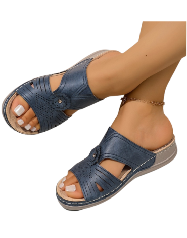 Sandalias de Mujer Eco Cuero Color Unico x 12  Pares. Talla: 36 al 41