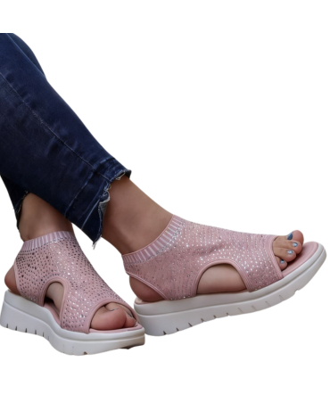 Sandalias de Mujer Elasticada Color Unico x 12  Pares. Talla: 36 al 41