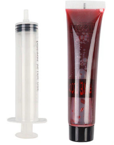 Sangre Artificial con Inyección para Halloween x 10 Unds.