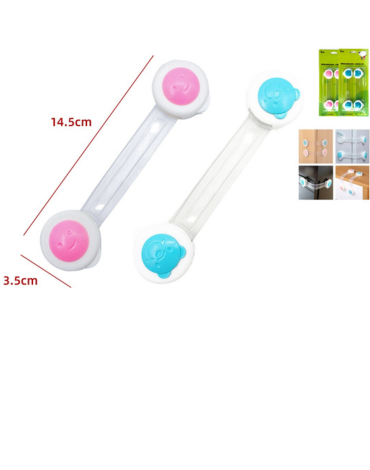 12 Set Seguro para Puertas.Medida: 14.5 x 5.5 cm aprox.(1 Set Trae: 2 PCS)