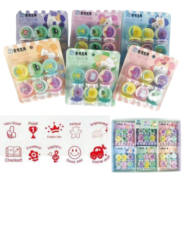 12  Set de Sellos Modelos Surtidos .(1 Set Trae : 6 PCS)