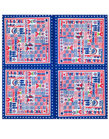 6 Set Servilletas de Papel Viva Chile (1 Set Trae: 16 PCS) Medida: 33 x 33 cm aprox.