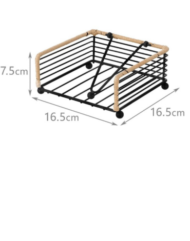 Servilletero de Metal x 4 Unds. Medida: 16.5 x 16.5 x 7.5 cm aprox.