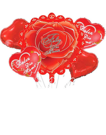 6 Set Globos Metálico Día de la Madre ( 1 Set Trae 5 PCS )