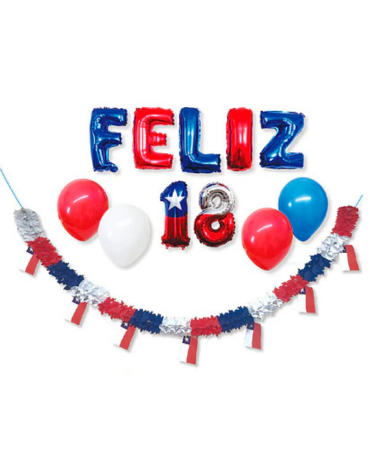 4 Set Globos Metálico Feliz 18 (1 Set Trae:  12 PCS)