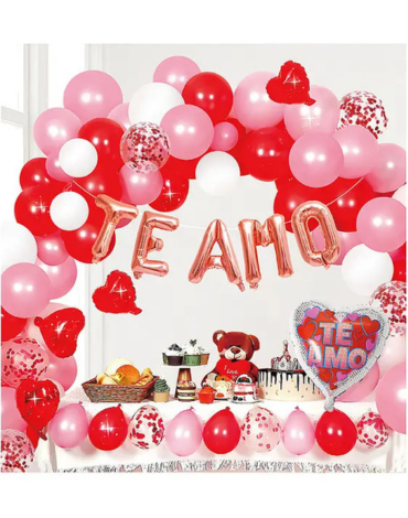 4 Set Globos de San Valentín (1 Set Trae: 75 PCS)