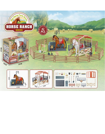 3 Set La Granja de Caballo.(1 Set Trae: 42 PCS).