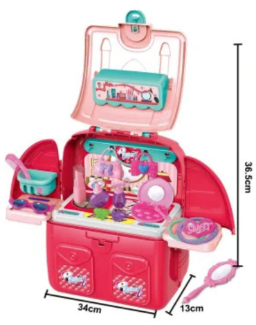 6 Set Maleta de Belleza Infantil .Medida: 24 x 20.4 x 12.2 cm aprox.
