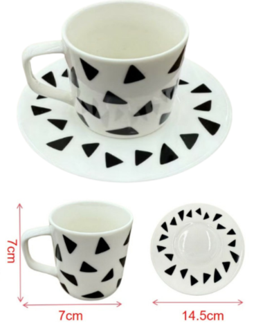 4 Set Taza de Loza (1 Set Trae: 4 PCS)