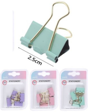 24 Set de Clips de Colores (1Set Trae: 4 PCS) Medida:2.5 cm aprox.