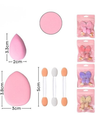 12 Set de Esponja de Maquillaje Colores Surtidos (1 Set Trae: 5 PCS)