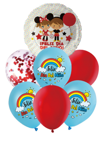 6 Set de Globos Dia del Niño.(1 Set Trae : 7 PCS)