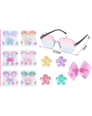 6 Set de Lente con Pinches Colores Surtidos(1 Set Trae: 6 PCS)