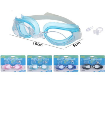 12 Set de Lentes de Natación.Medida:16 x 4 cm aprox.(1 Set Trae: 3 PCS)