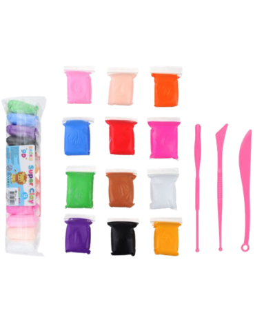 12 Set de Masa con Accesorios Colores Surtidos .(1 Set Trae: 12 PCS)