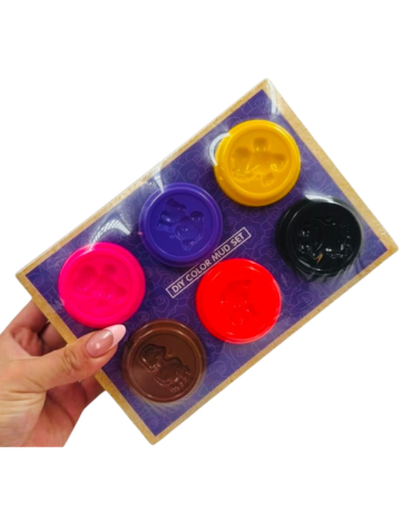 4 Set de Masa con Accesorios Colores Surtidos .(1 Set Trae: 6PCS)