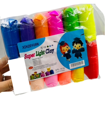 6 Set de Masa XL Colores Surtidos .(1 Set Trae: 12 PCS)