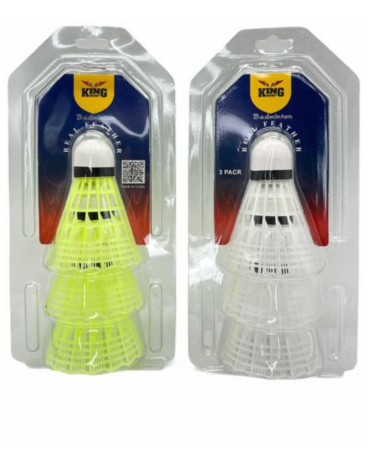 12 Set de Pelotas Badminton Plástico Colores Surtidos (1 Set Trae:3 PCS)